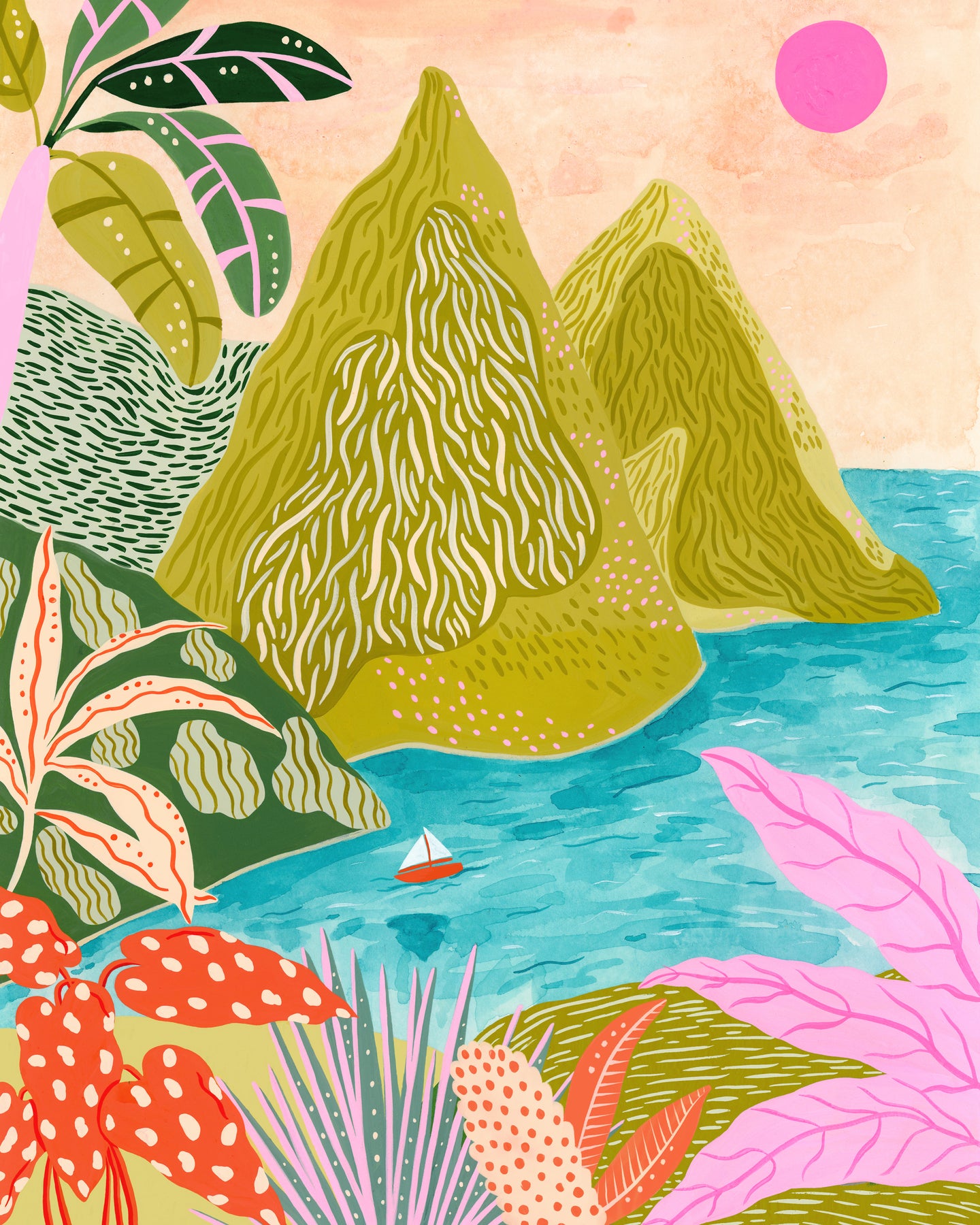 St. Lucia Pitons Art Print
